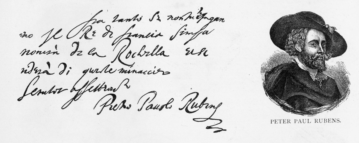 Écriture et signature de Rubens d