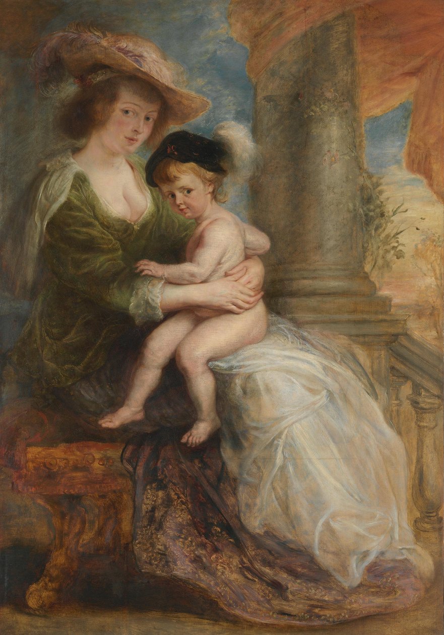 Hélène Fourment avec son fils aîné, Frans - Peter Paul Rubens