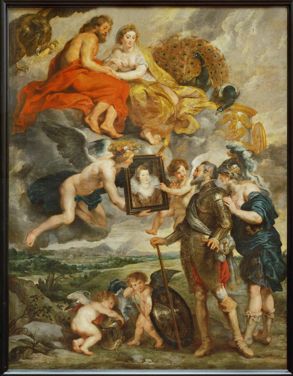 Henri IV recoit le portrait de Marie de Medicis - Peter Paul Rubens