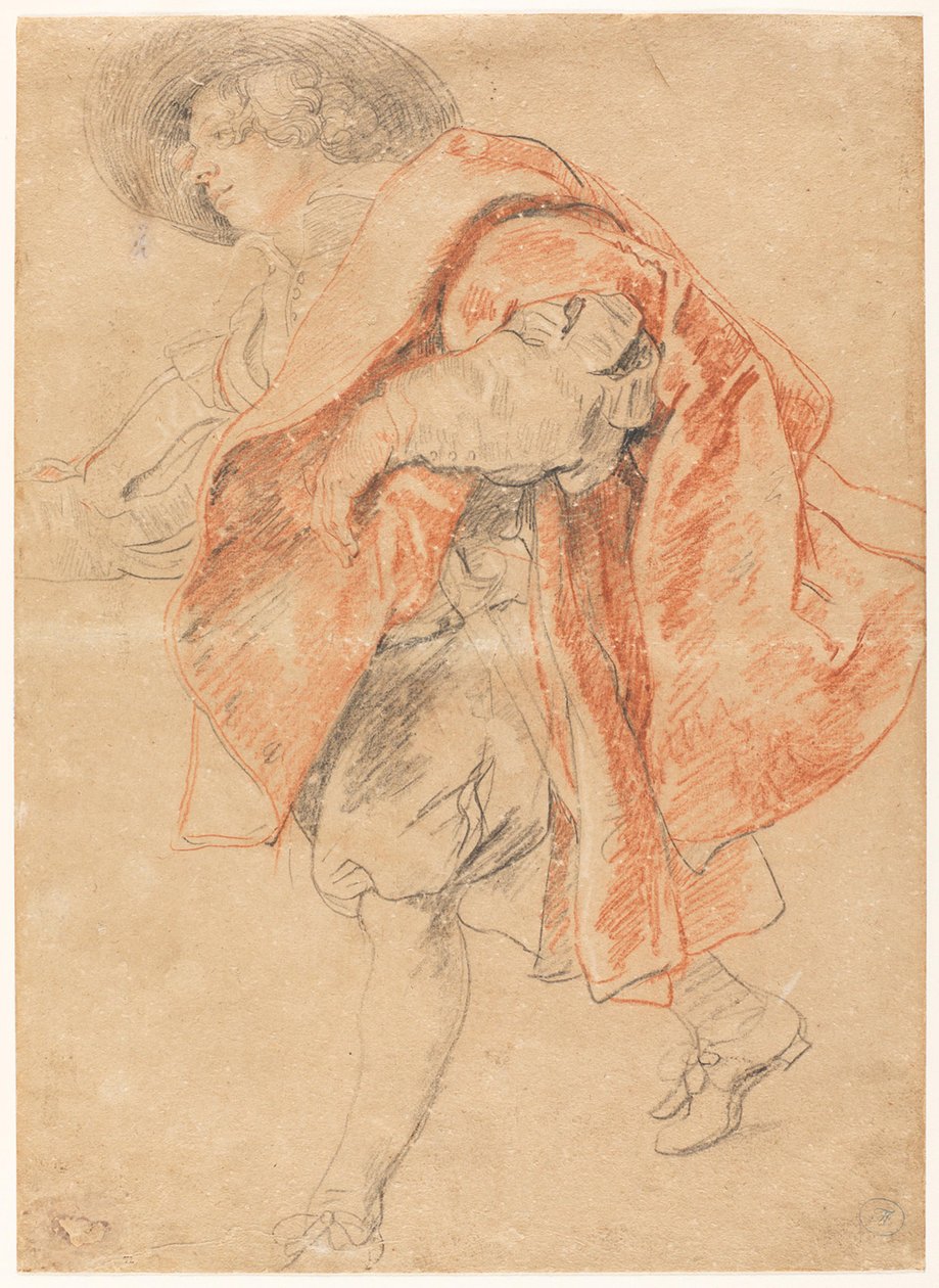 Un jeune homme descendant un escalier - Peter Paul Rubens