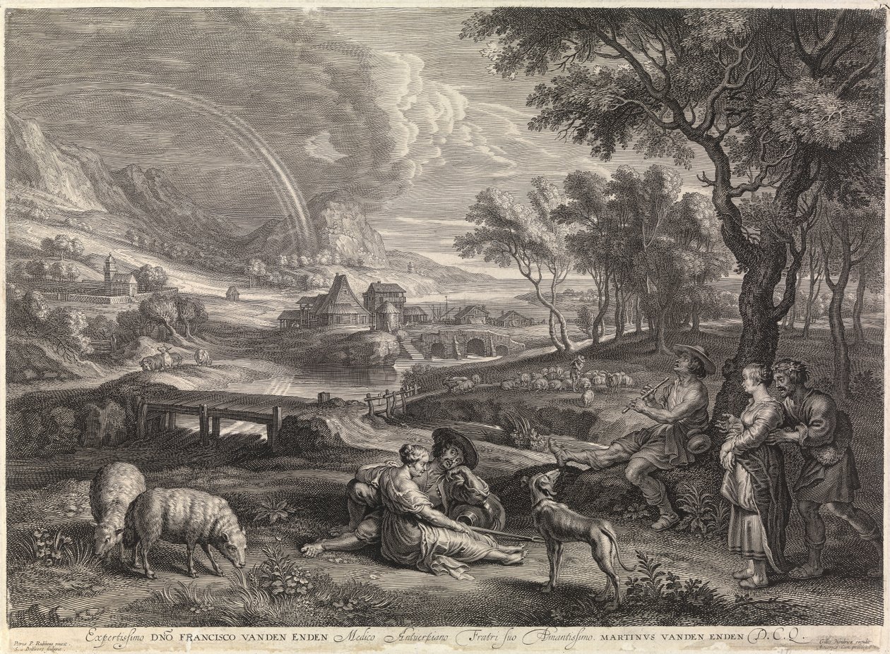 Paysage avec arc-en-ciel et berger - Peter Paul Rubens
