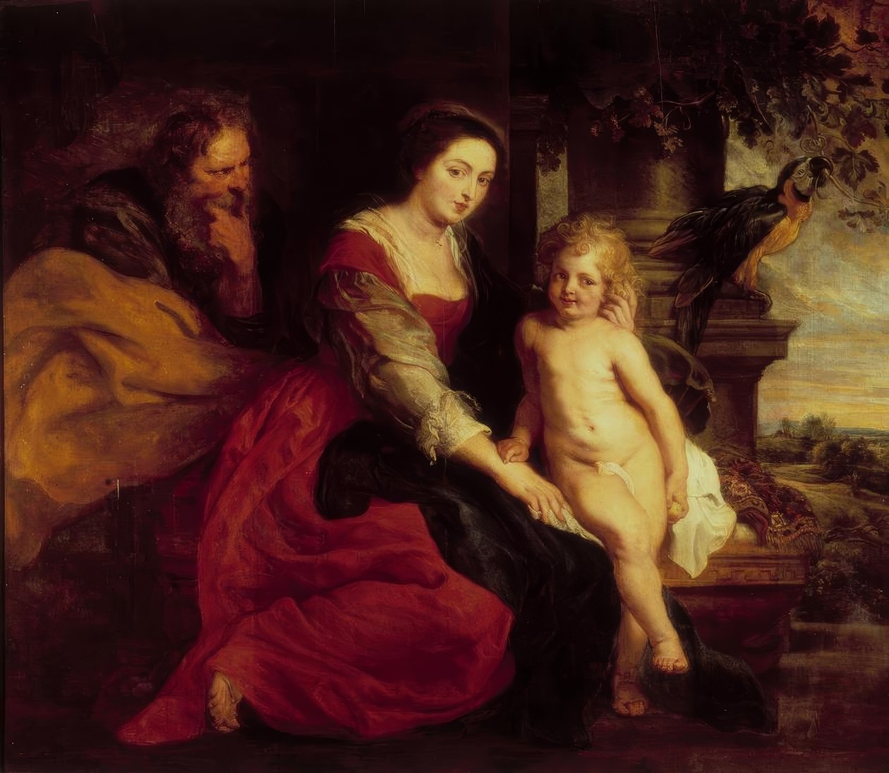 Madone au perroquet - Peter Paul Rubens