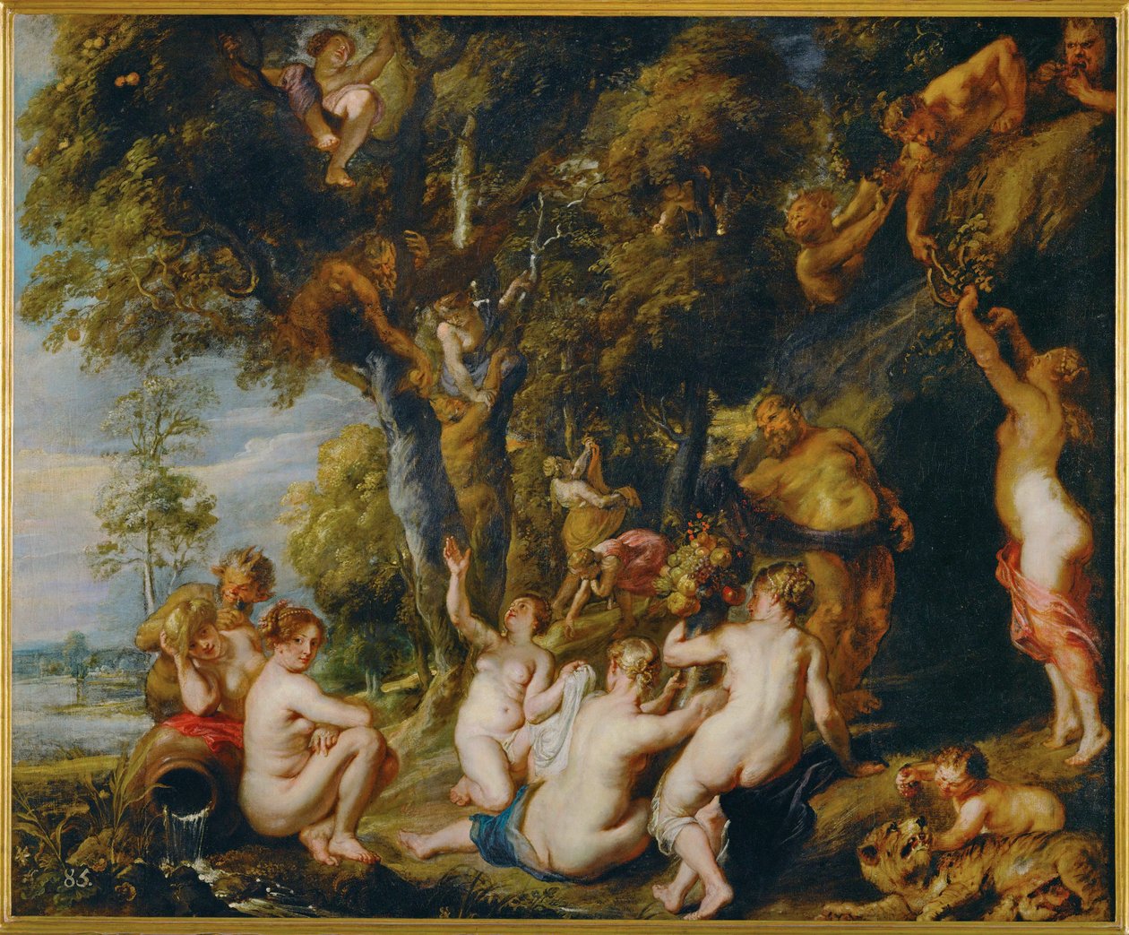 Nymphes et Satyres (peinture sur toile) - Peter Paul Rubens