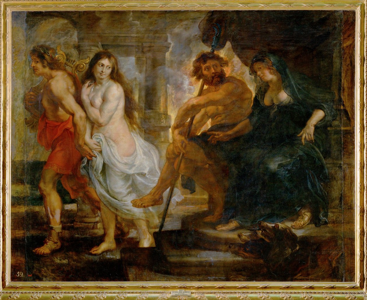 Orphée et Euridice avec Pluton et Proserpine (peinture sur toile) - Peter Paul Rubens