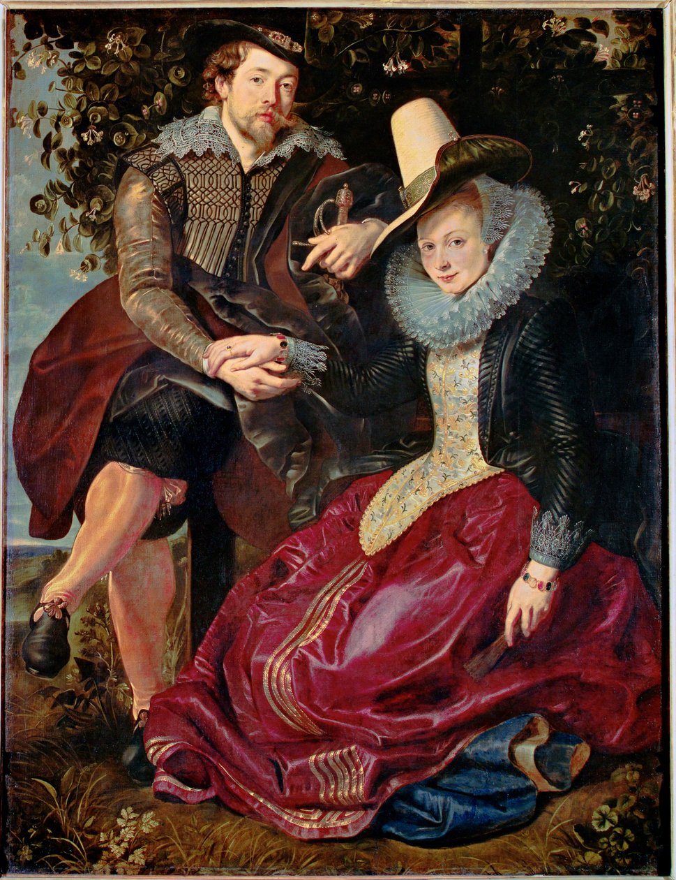 Pierre Paul Rubens et Isabelle Brant, première femme de Rubens (peinture sur toile) - Peter Paul Rubens