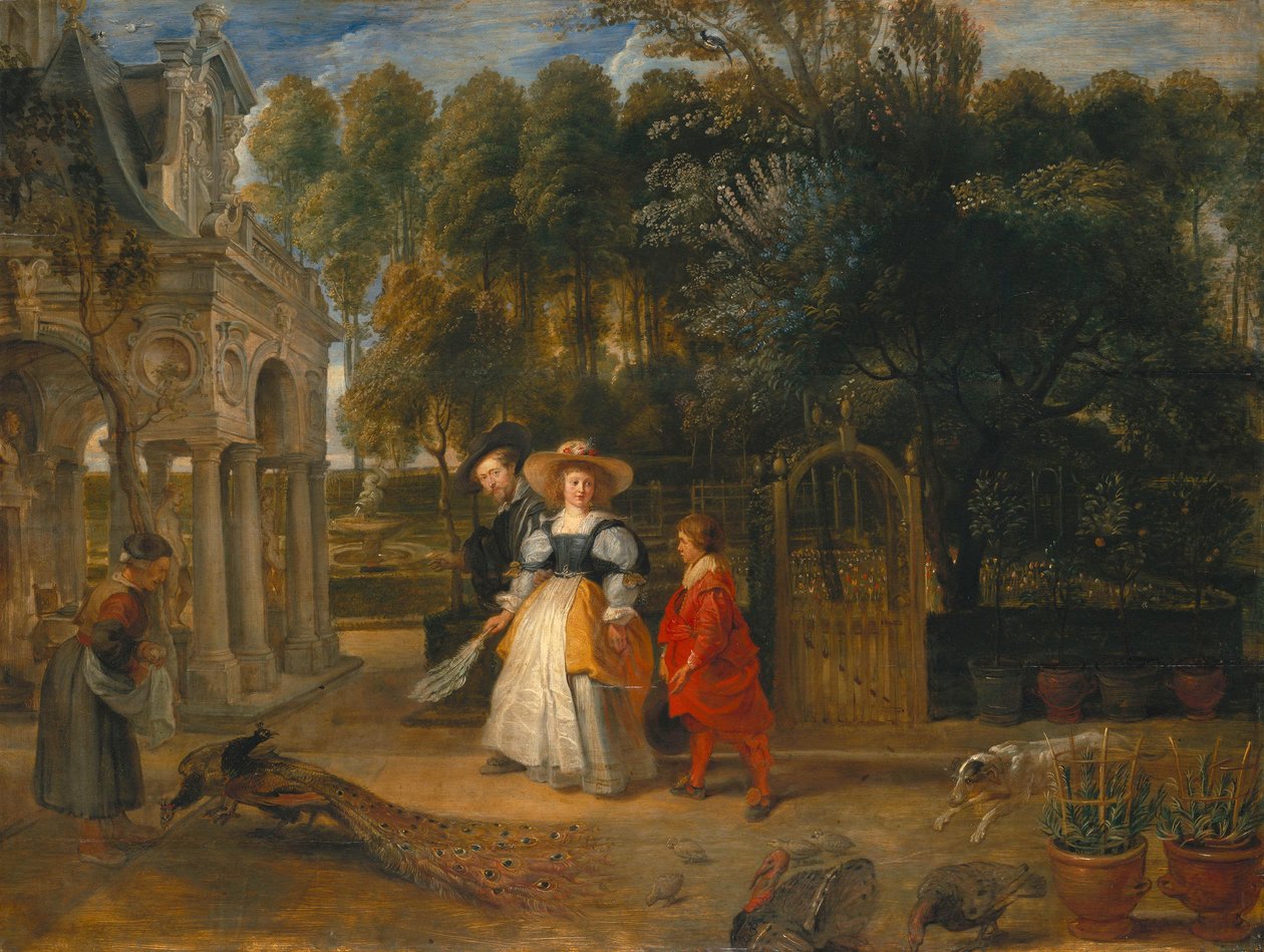 Rubens avec sa deuxième épouse dans le jardin - Peter Paul Rubens