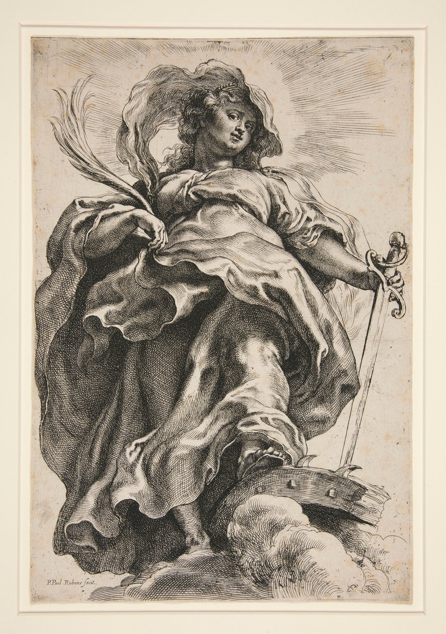 Sainte Catherine dans les nuages - Peter Paul Rubens