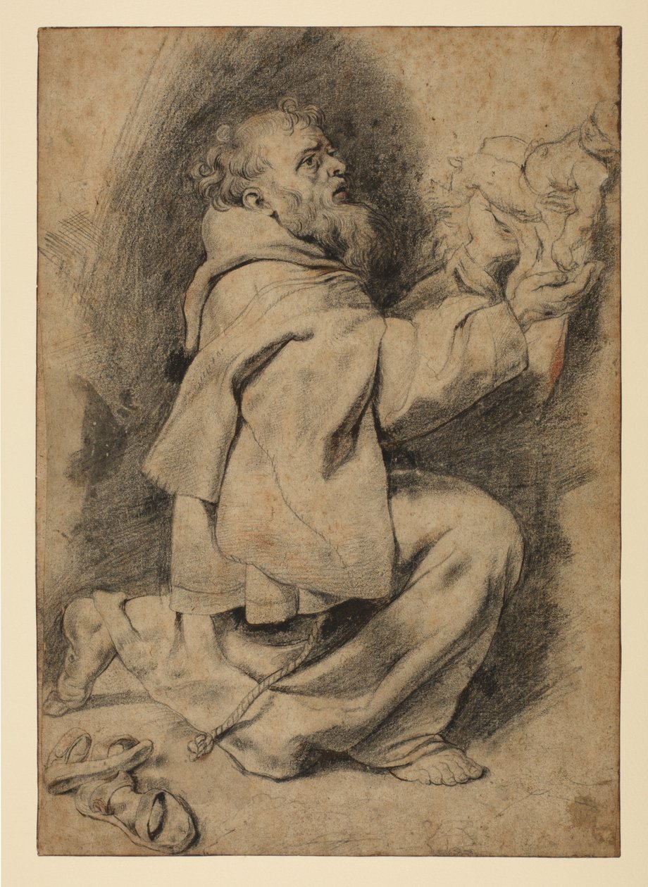 Saint François à genoux, recevant l
