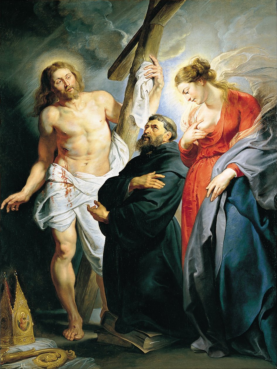 Saint Augustin entre le Christ et la Vierge - Peter Paul Rubens