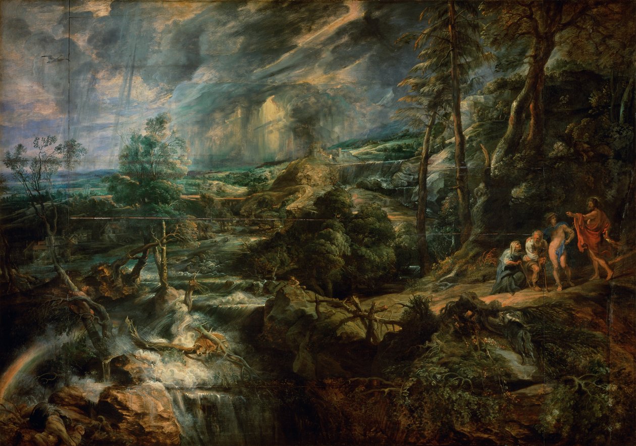 Paysage orageux avec Philémon et Baucis - Peter Paul Rubens