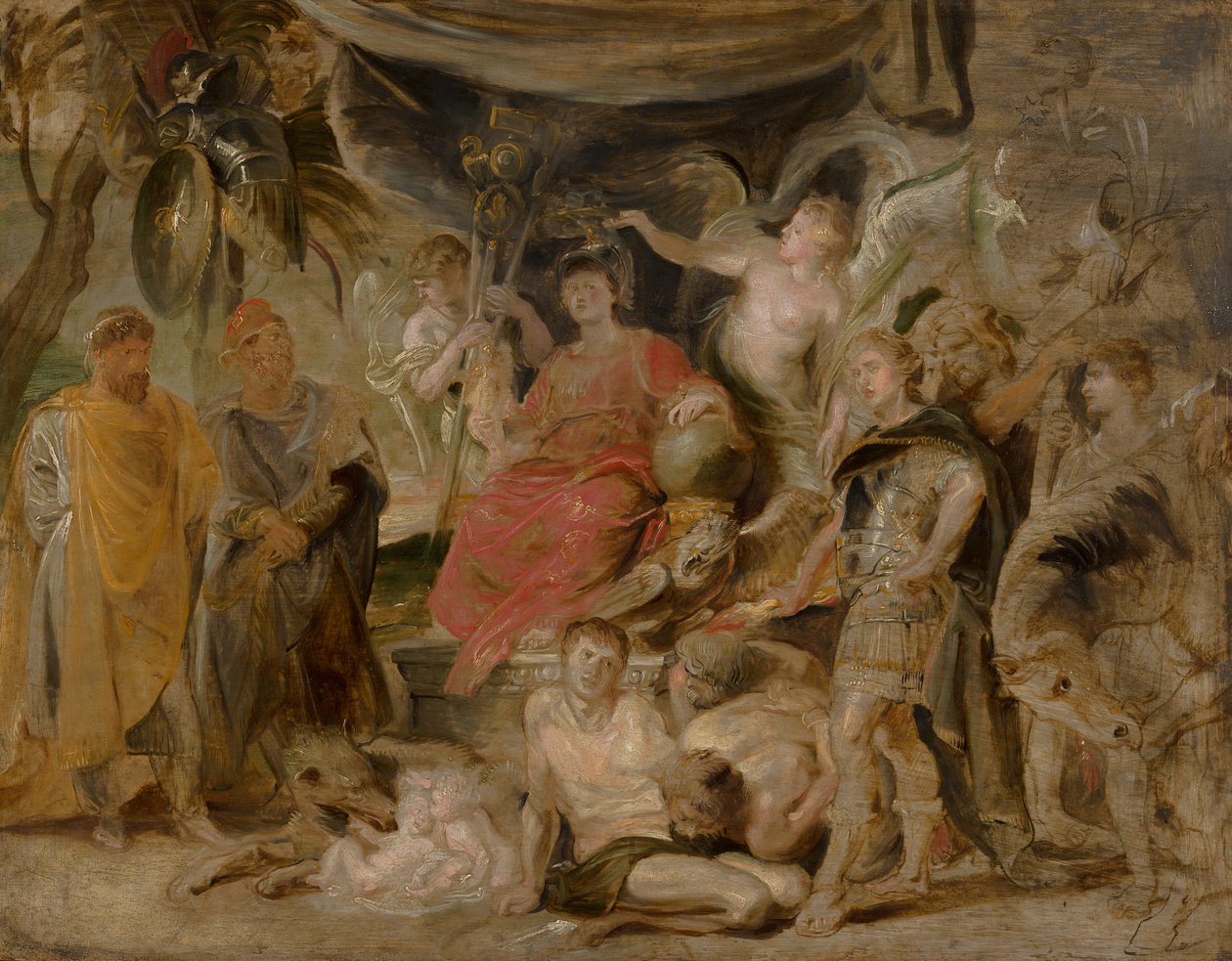 Le triomphe de Rome : le jeune empereur Constantin rendant hommage à Rome - Peter Paul Rubens