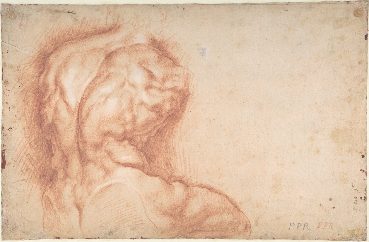 La Vierge adorée par les saints (recto) ; Étude du Torse du Belvédère (verso) - Peter Paul Rubens