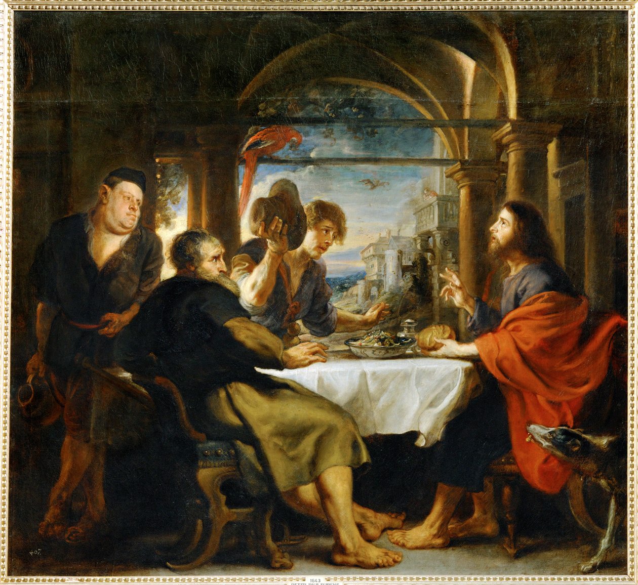 Le dîner à Emmaüs (peinture sur toile) - Peter Paul Rubens