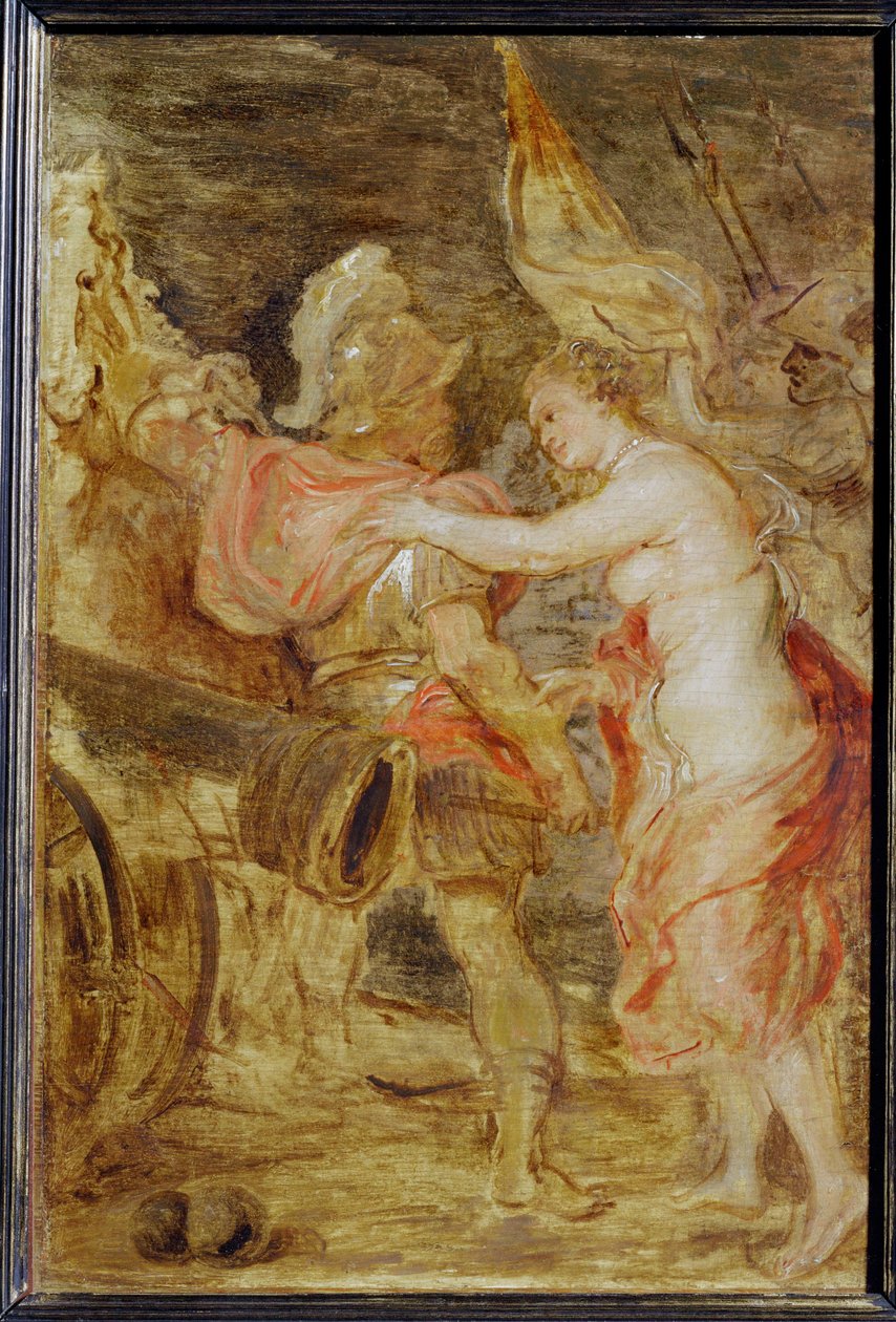 Vénus accompagne Mars à la guerre (peinture sur bois) - Peter Paul Rubens