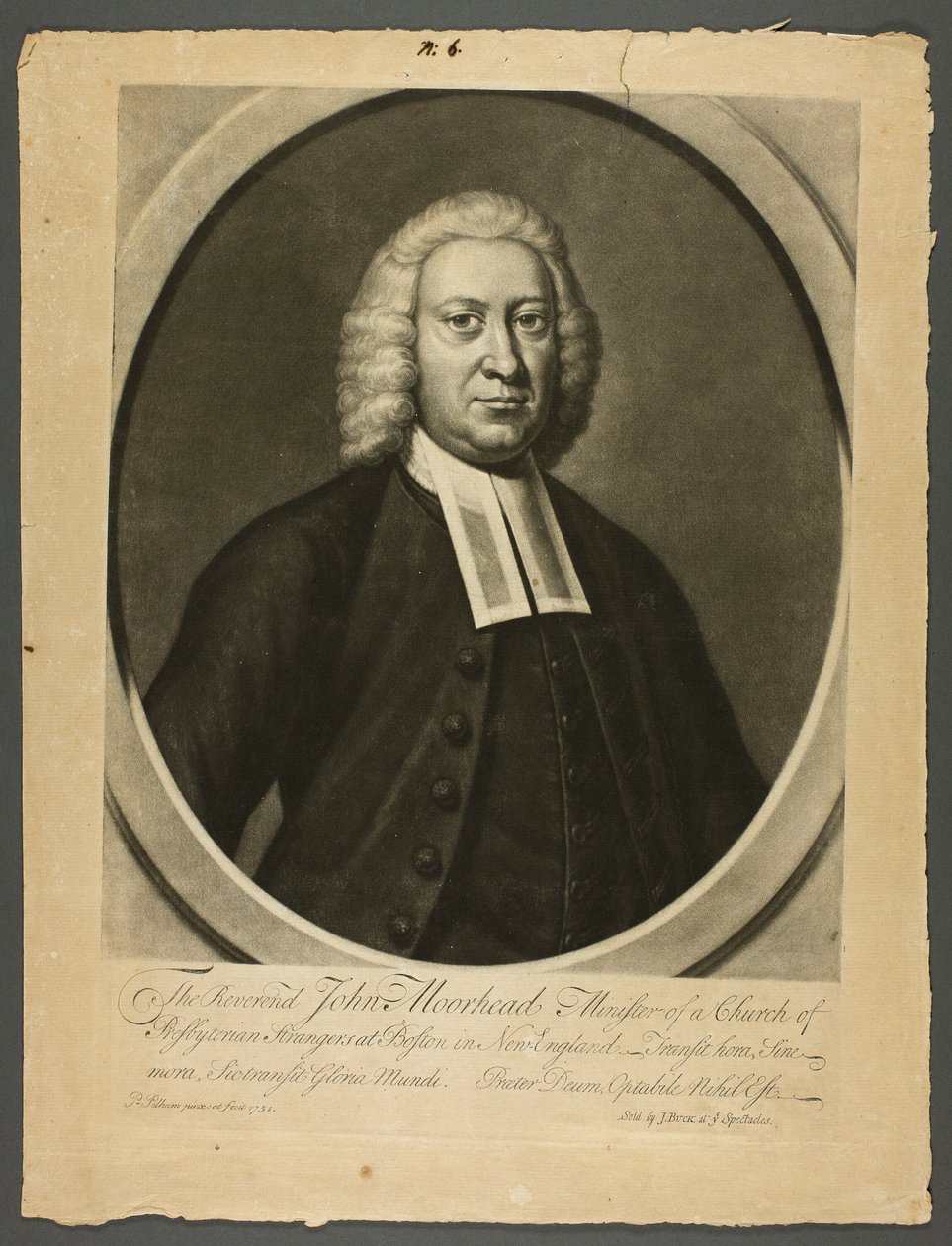Révérend John Moorhead - Peter Pelham