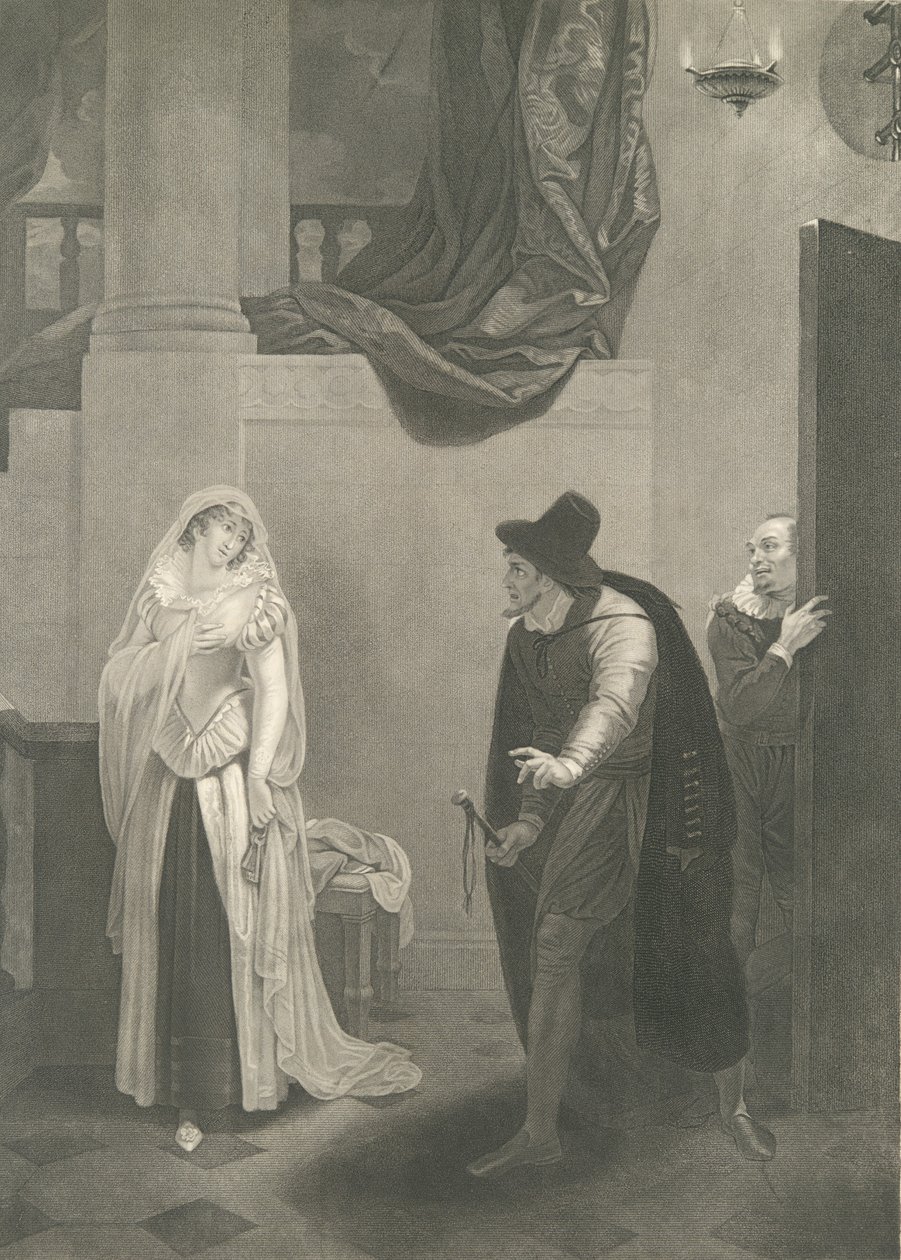 La maison de Shylock, Shylock, Jessica et Launcelot Shakespeare - Peter Simon