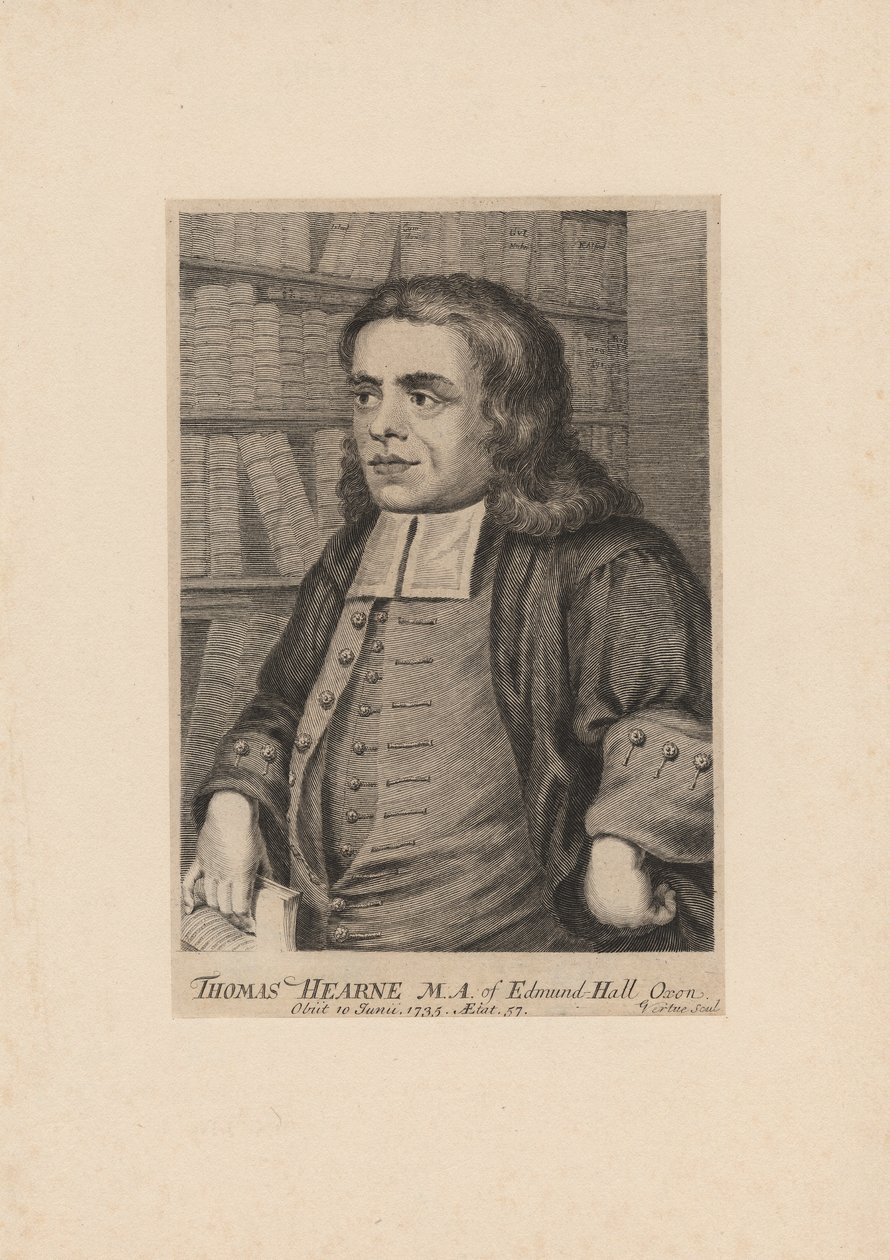 Thomas Hearne, gravé par George Vertue, vers 1735 - Peter Tillemans