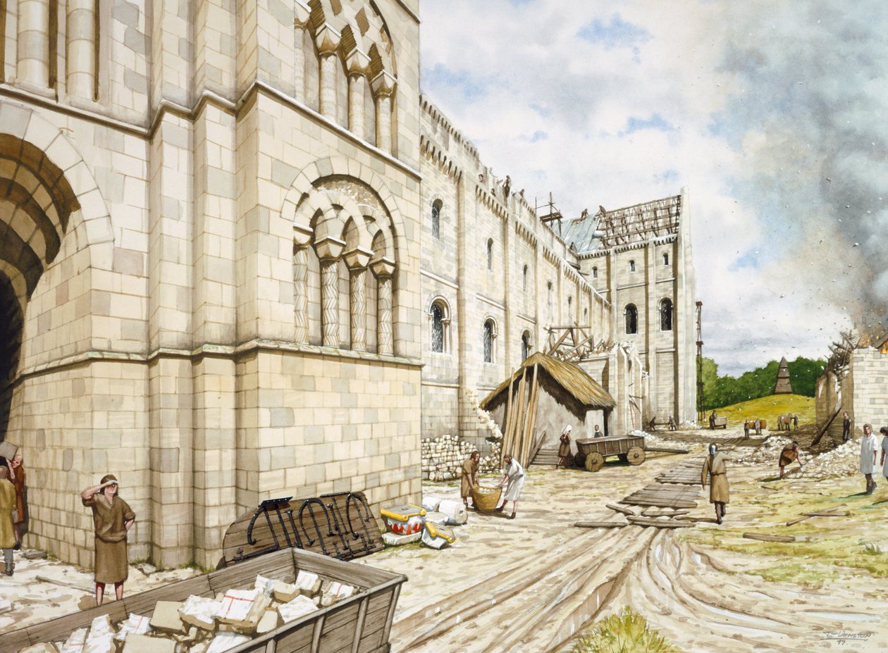 Abbaye de Saint-Augustin en construction, XIe siècle, vers 1990-2010 - Peter Urmston