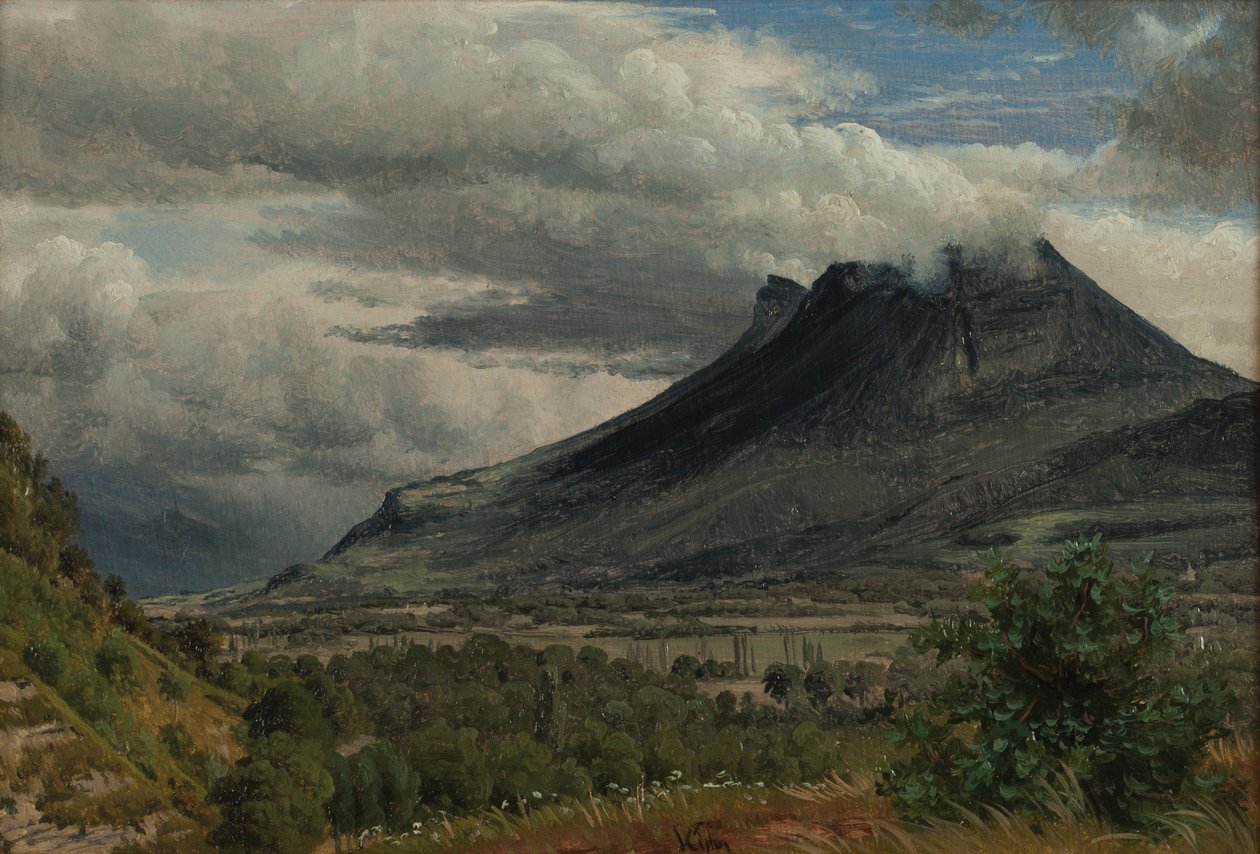 Le massif de la Granier, vue prise de la Cluse de Chambéry 1850 - Peter Vilhelm Carl Kyhn