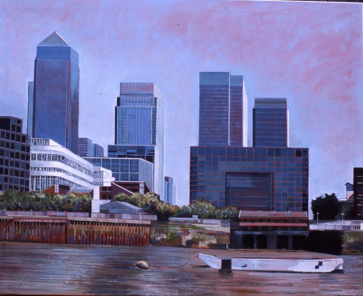 Péniche abandonnée, 2007 (huile sur toile) - Peter Wilson
