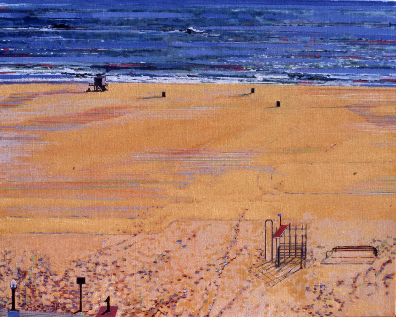 De la plage : Santa Monica, 2003 (huile sur toile) - Peter Wilson