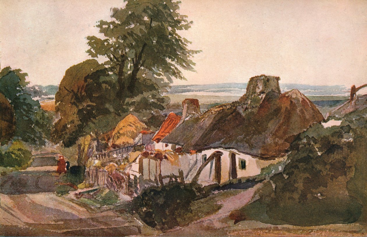 Une allée avec des cottages, vers 1820 - Peter de Wint