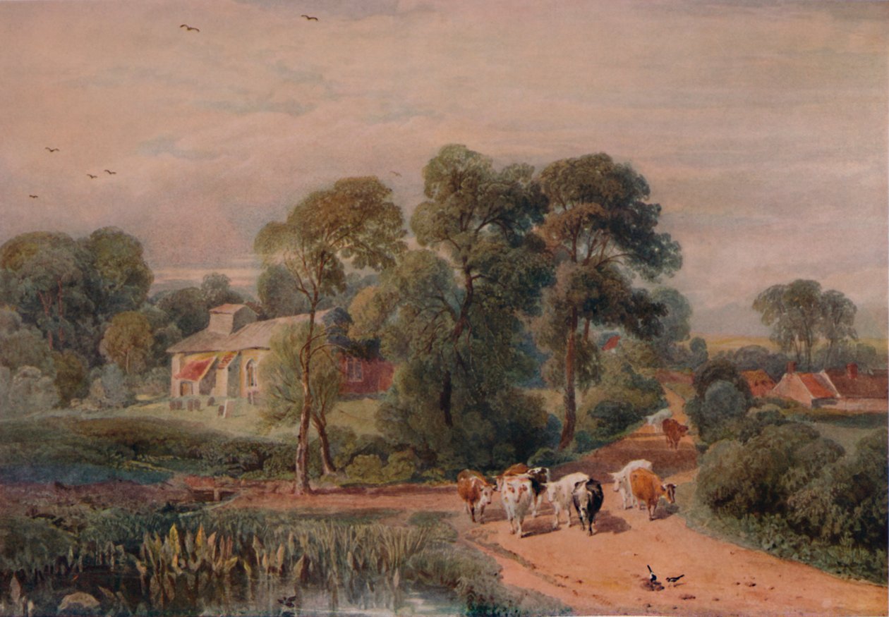 Scène de route avec du bétail, 19e siècle, 1935 - Peter de Wint