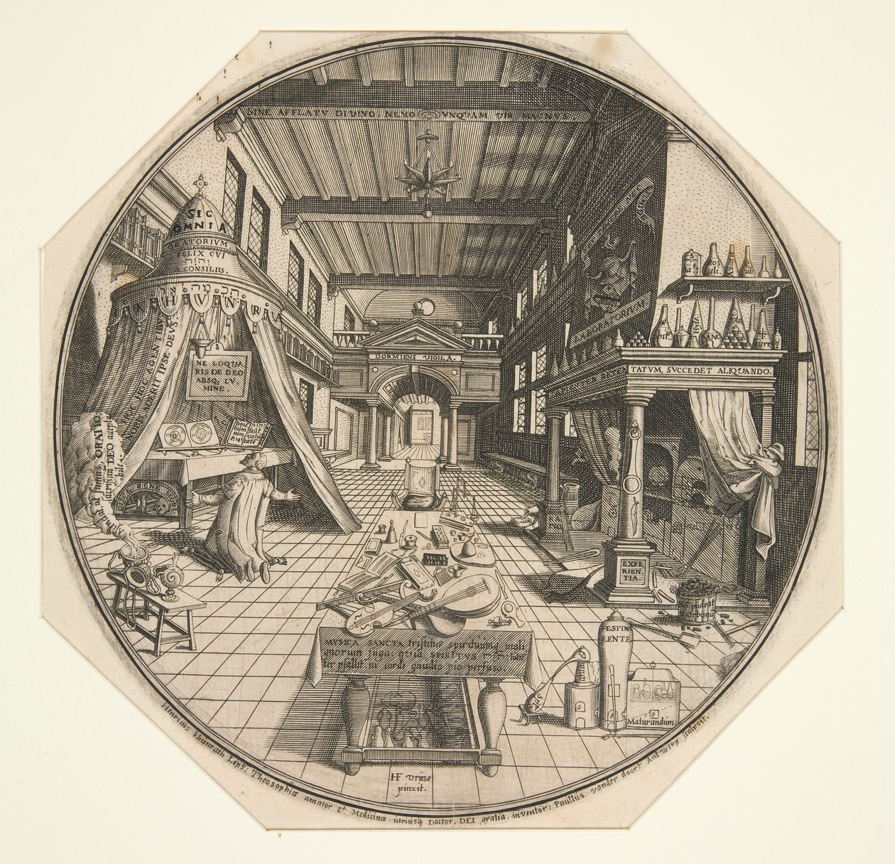 Heinrich Khunrath, alchimiste de Leipzig, dans sa bibliothèque - Peter van der Doort