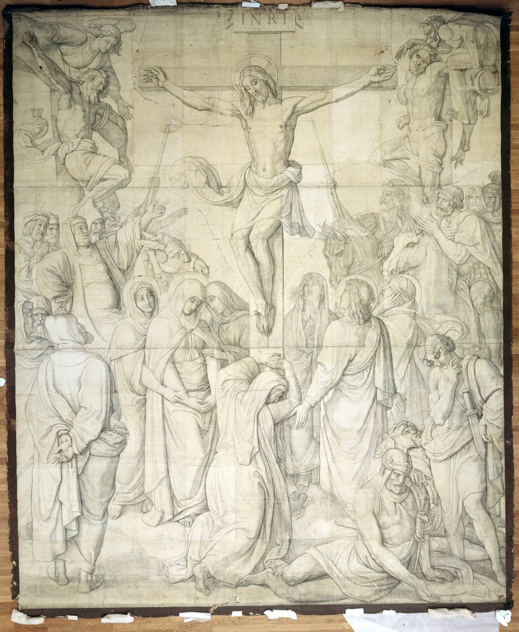 Le Christ en croix. Carton pour les fresques de l