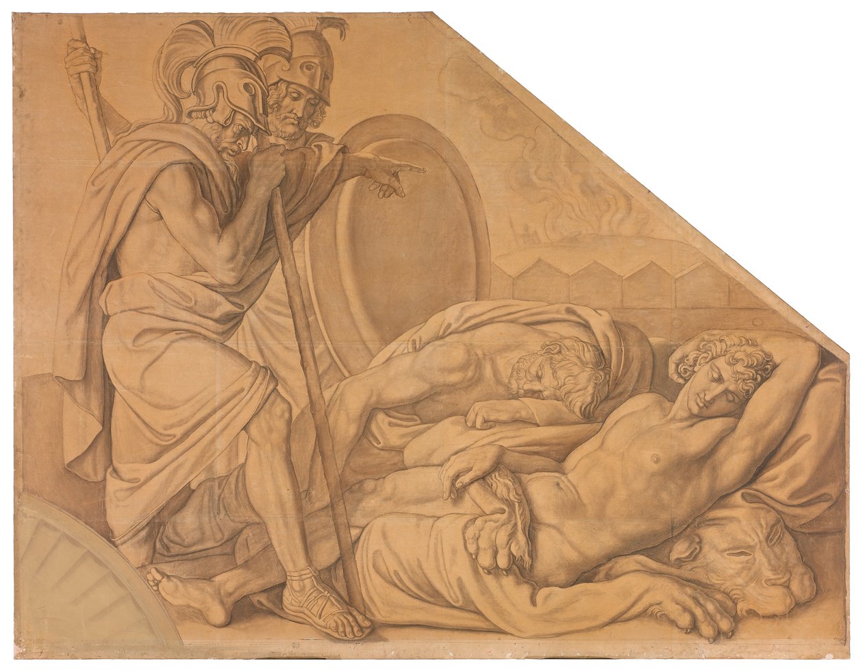 Nestor und Agamemnon wecken den Diomedes - Peter von Cornelius