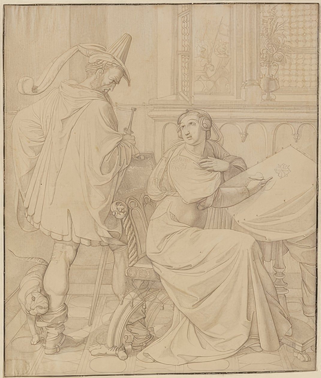 Sept dessins pour les Nibelungen : 3. La trahison de Hagen. 1812-17 - Peter von Cornelius