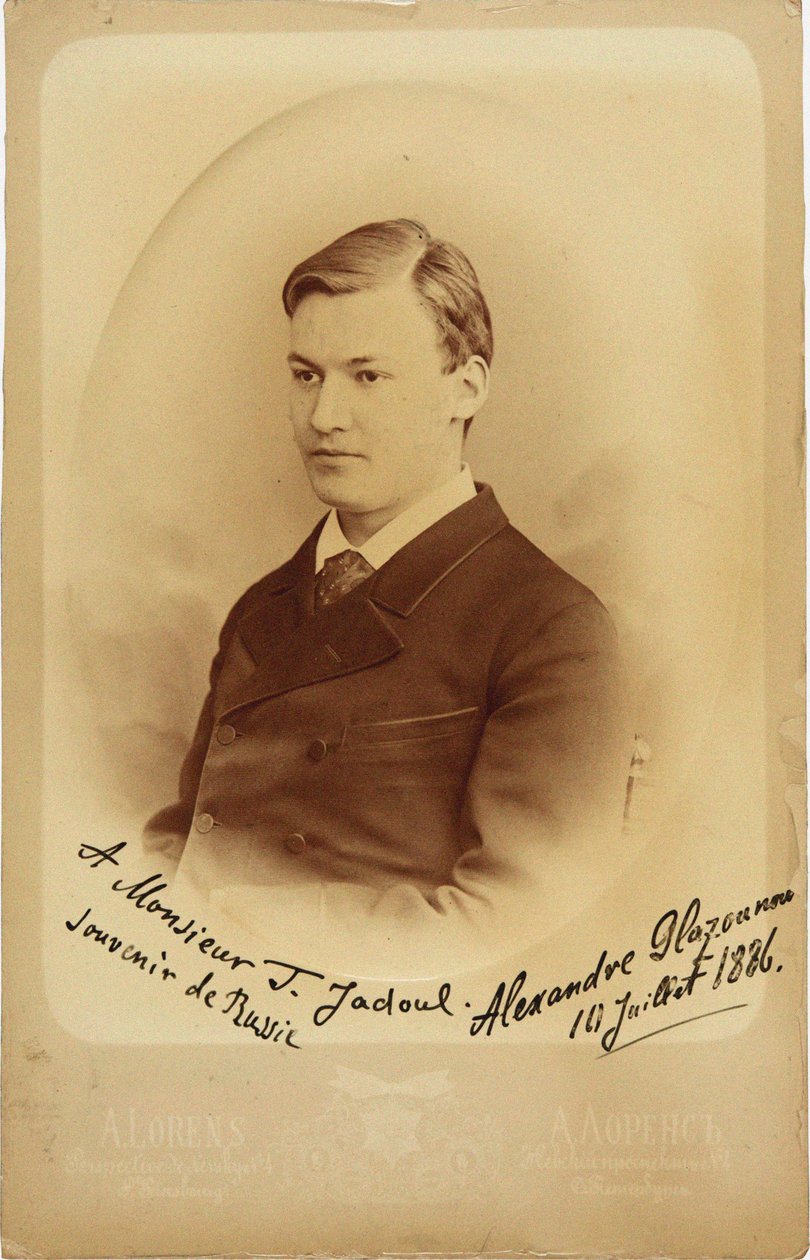 Portrait du compositeur Alexandre Glazounov, 1886 - Petersburg . Photo studio Alfred Lorens