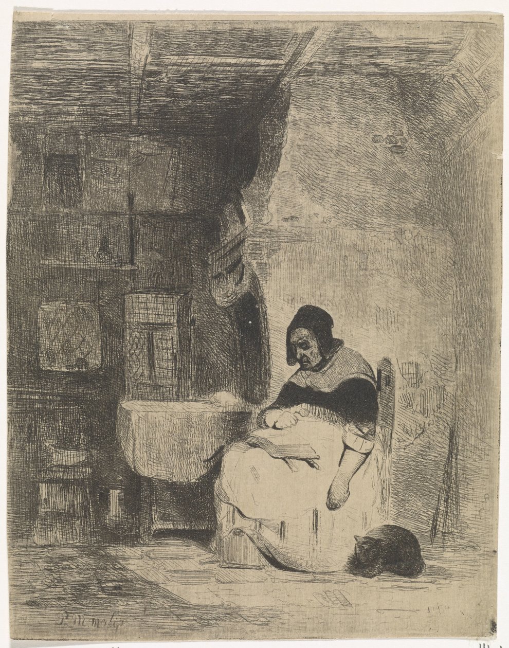 Femme lisant - Petrus Marius Molijn