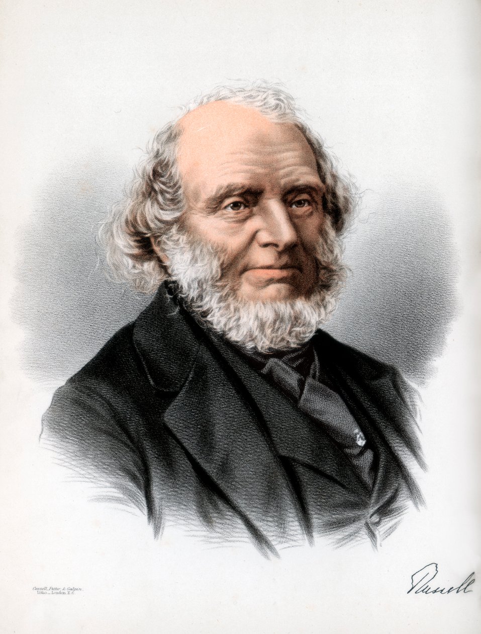 John Russell, 1er comte Russell, homme politique whig et libéral anglais, vers 1890 - Petter and Galpin Cassell