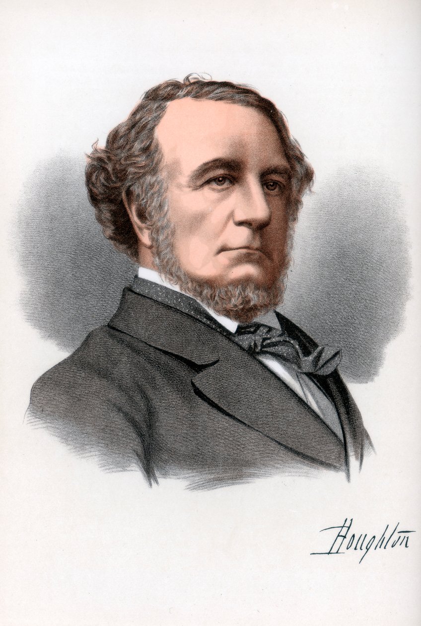 Richard Monckton Milnes, 1er Baron Houghton, poète et homme politique anglais, c. 1890 - Petter and Galpin Cassell