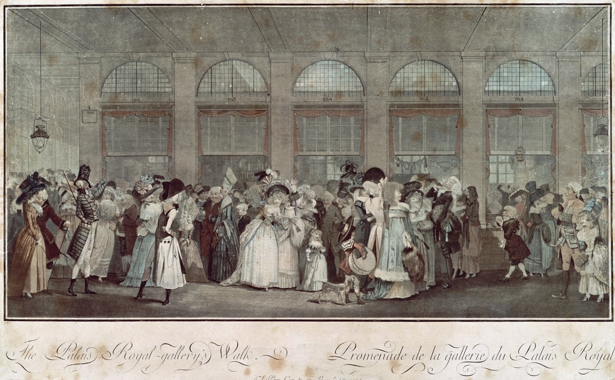 La Promenade de la Galerie du Palais Royal, 1787 - Philibert Louis Debucourt