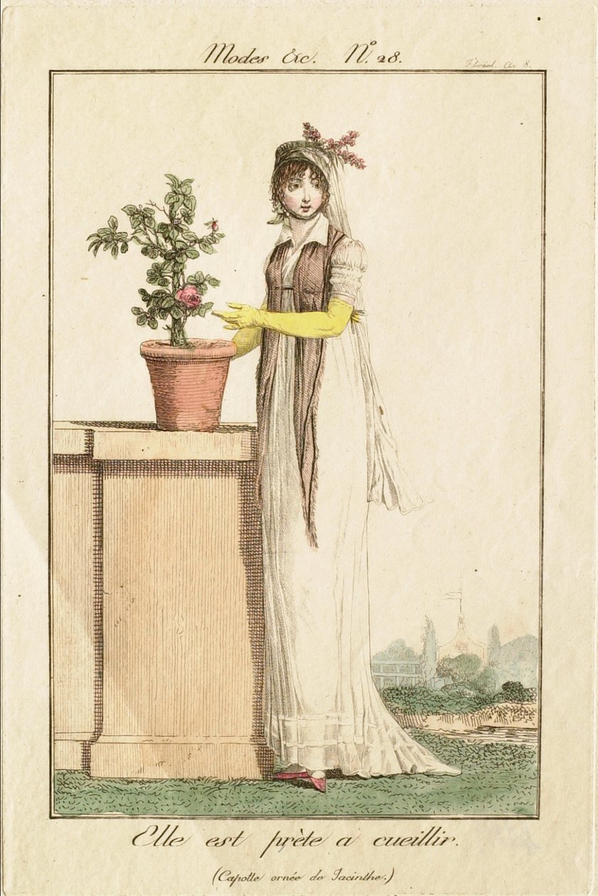 Elle est prête à cueillir (capote ornée de jacinthe) - Philibert-Louis Debucourt