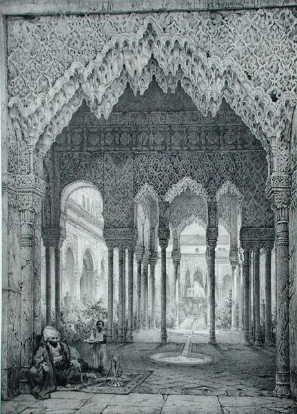 Entrée de la Cour des Lions, Alhambra, Planche 4 de 
