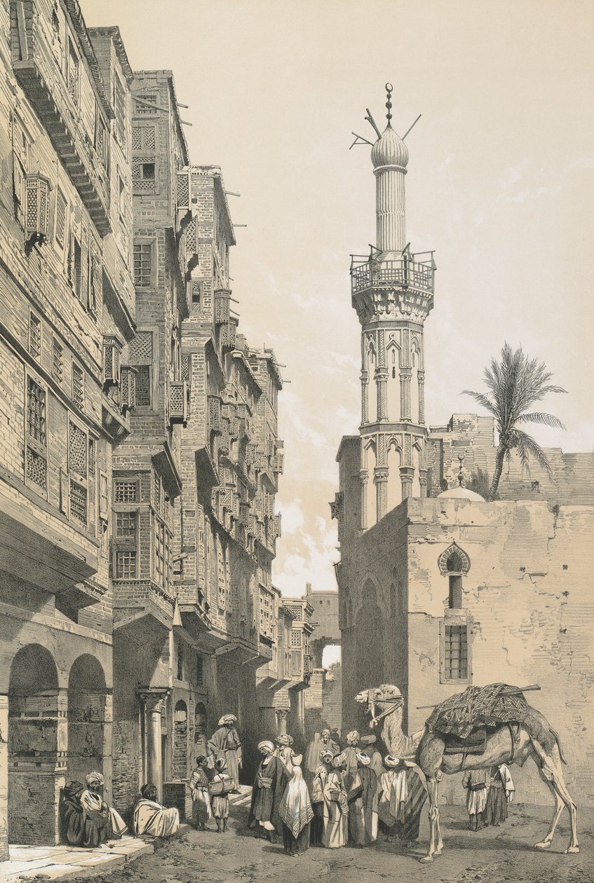 Une rue de la ville de Rosette - Philibert Joseph Girault de Prangey