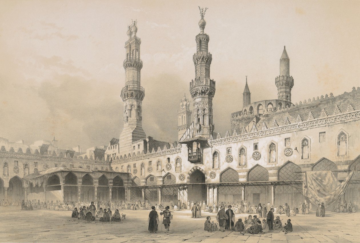 Cour de la mosquée Al Ahzar - Philibert Joseph Girault de Prangey