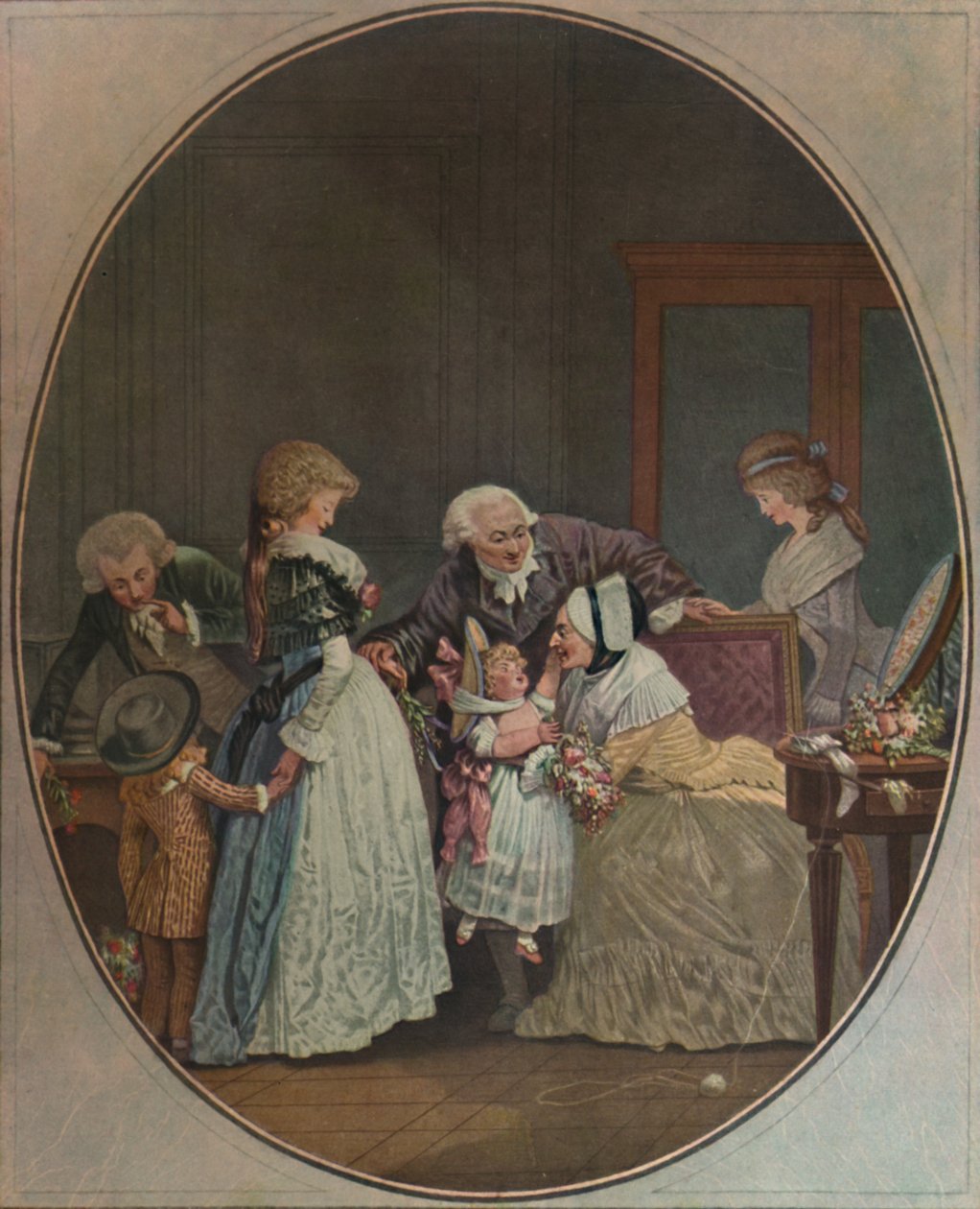Les Bouquets, ou La Fête de la Grand-Maman, 1788, 1913 - Philibert Louis Debucourt