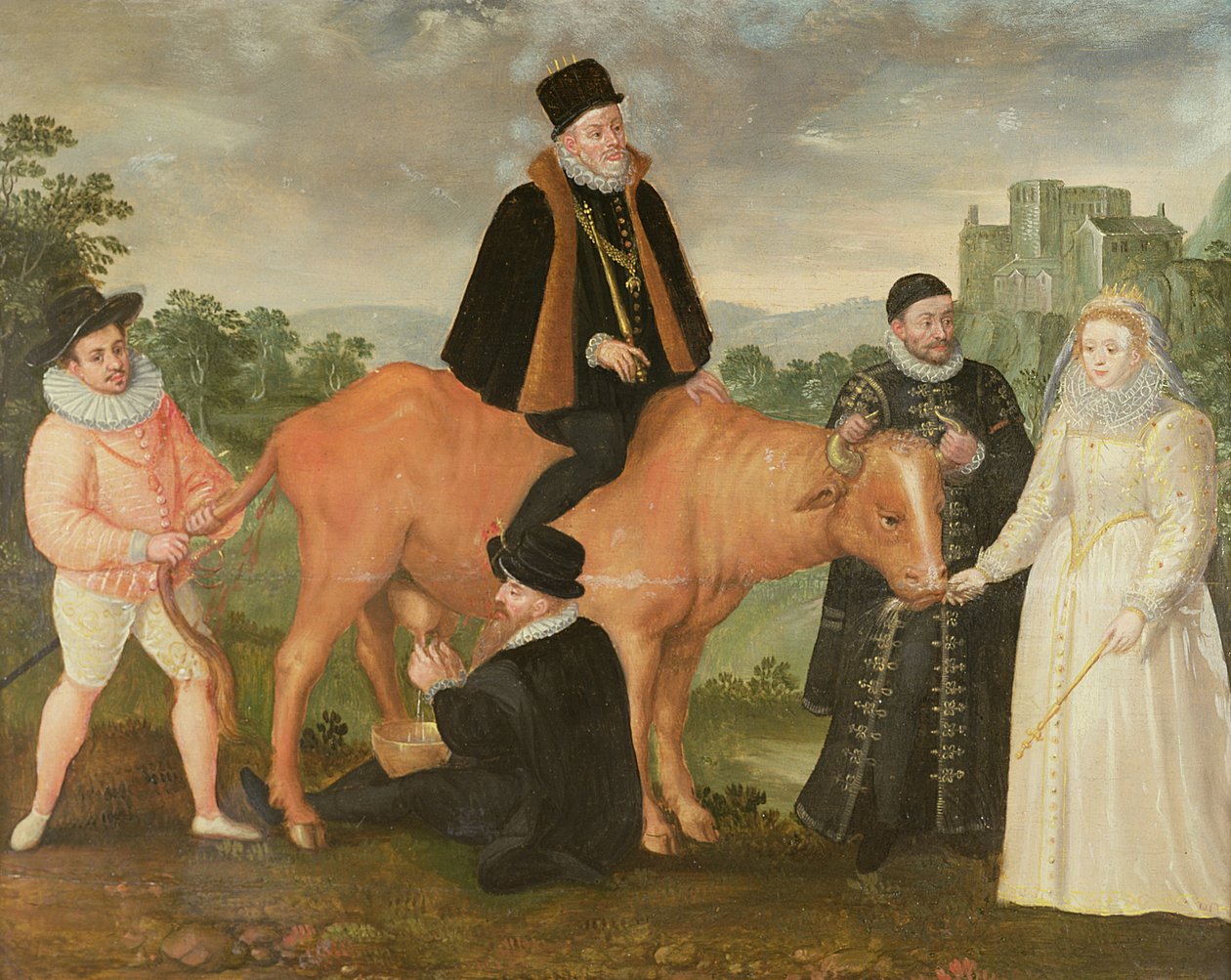 Portrait de Philippe II (monté sur une vache), le duc d