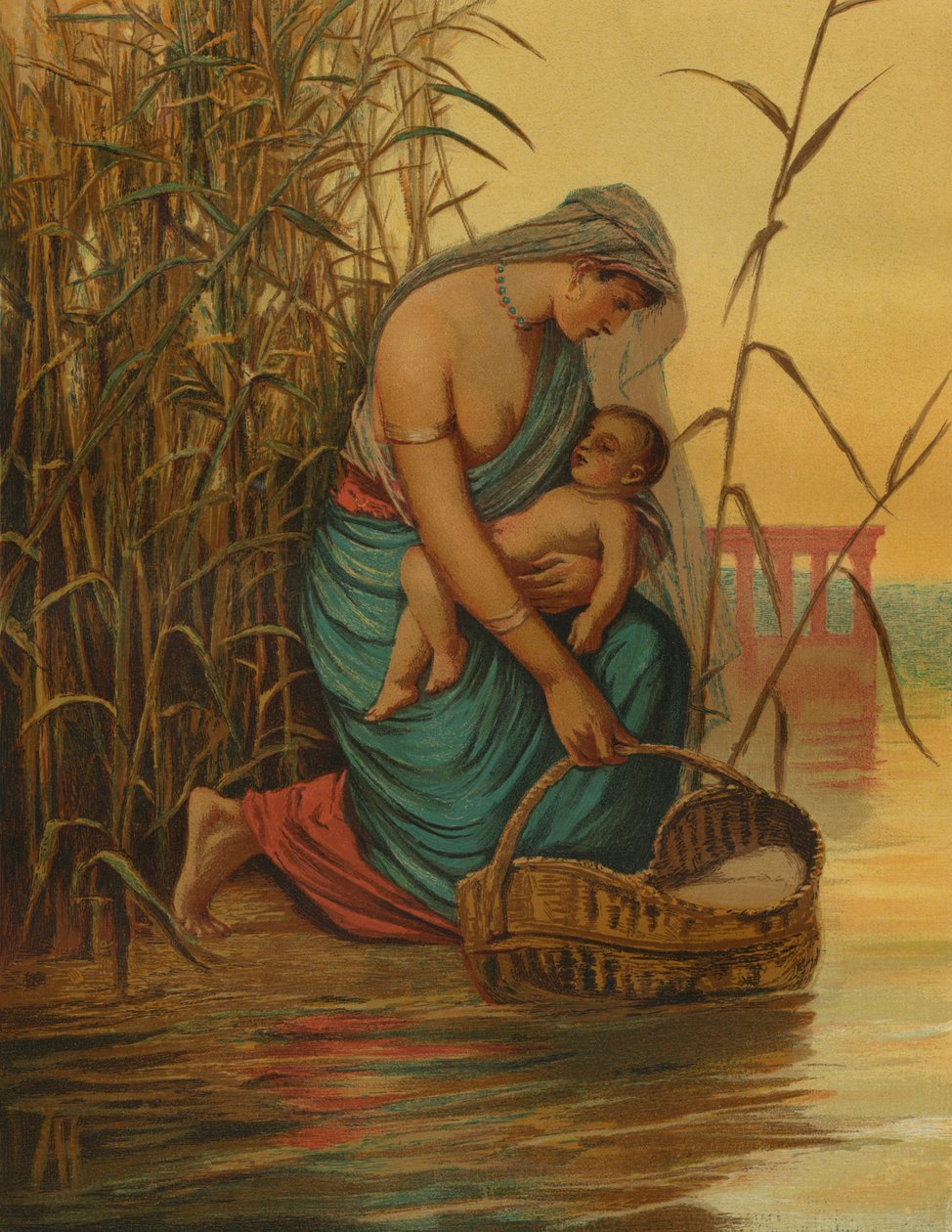 Le nourrisson Moïse et sa mère - Philip Richard Morris