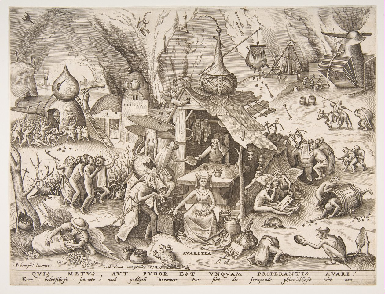 Avarice (Avaritia) de la série Les Sept Péchés Capitaux - Philip Galle