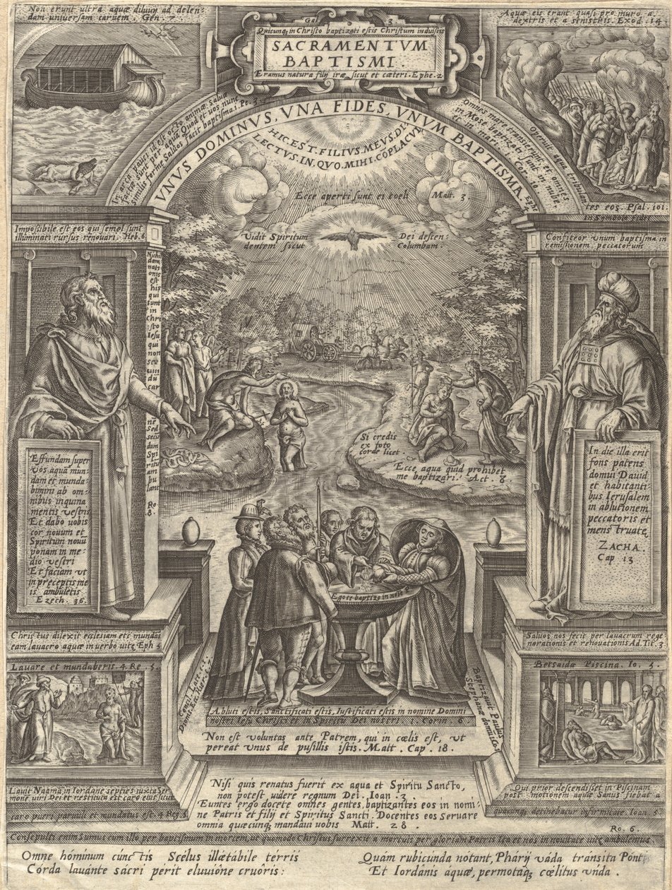Baptême, de la série Les Sept Sacrements, 1576 - Philip Galle