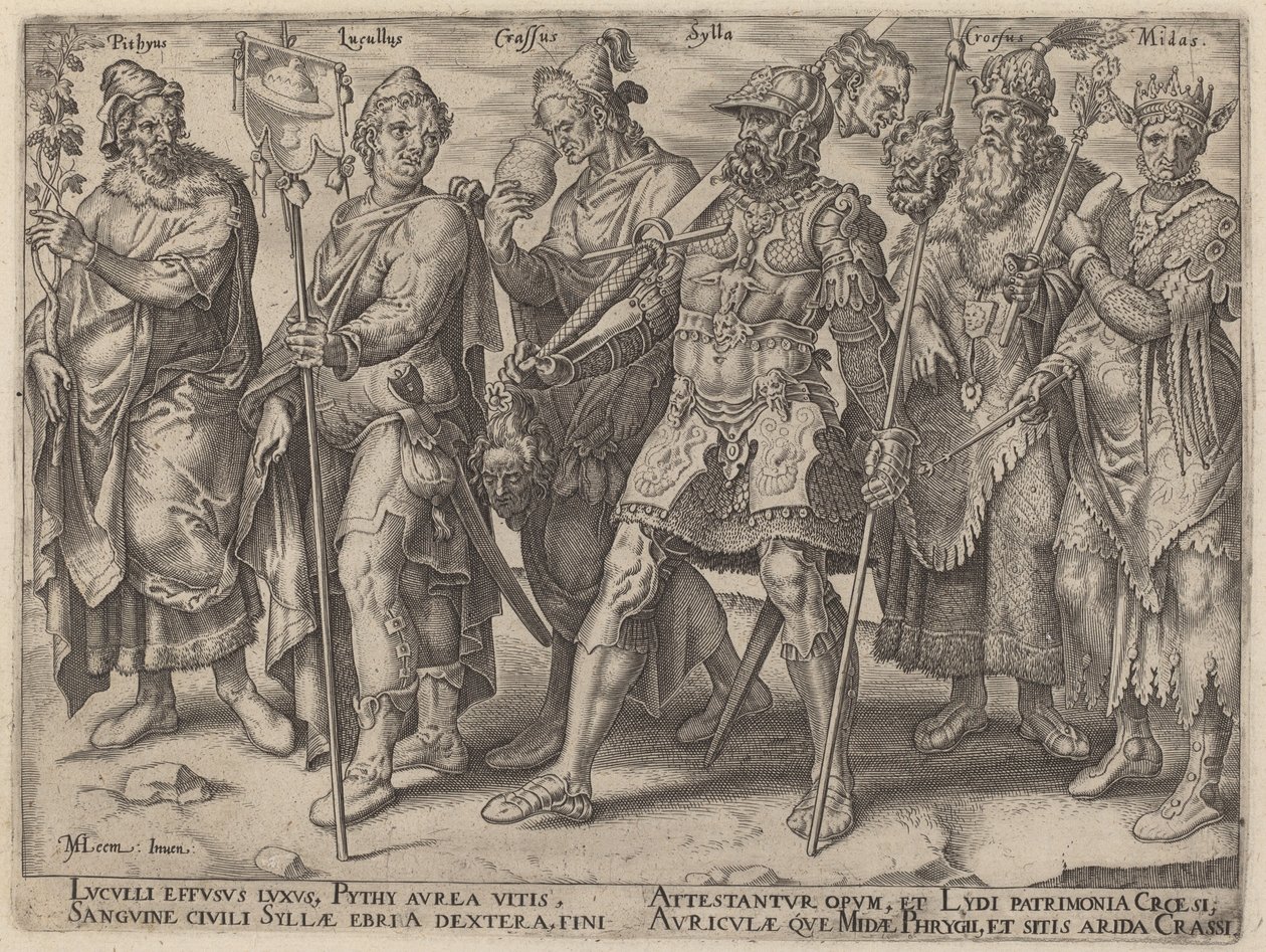 Pythius, Lucullus, Crassus, Sylla, Crésus, Midas (Exemples Notoires de Richesse de l