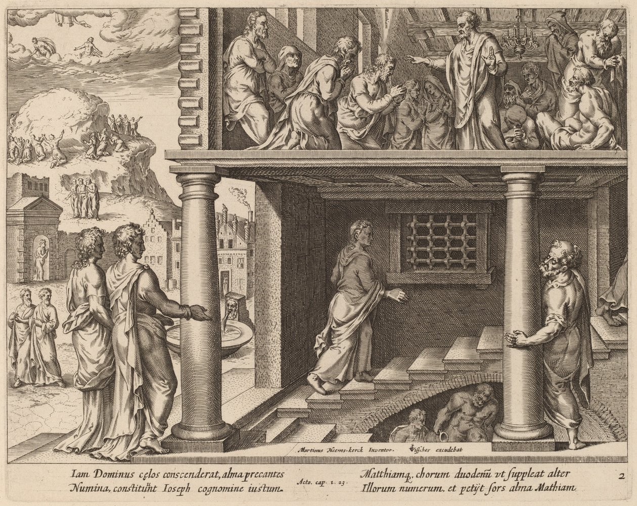 Le Choix de Saint Matthias - Philip Galle after Maerten van Heemskerck