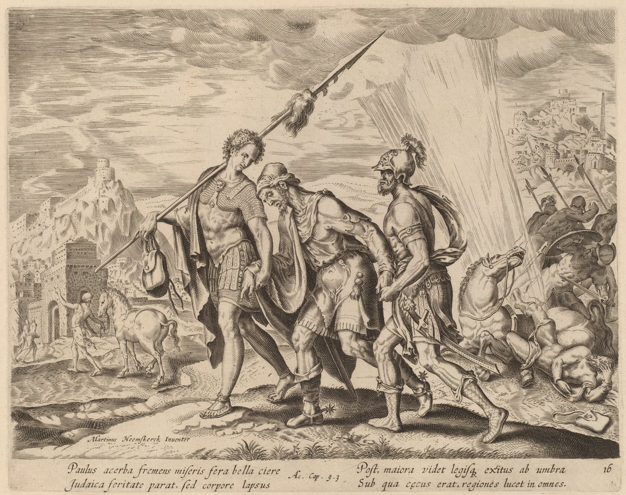 La Conversion de Saint Paul - Philip Galle after Maerten van Heemskerck