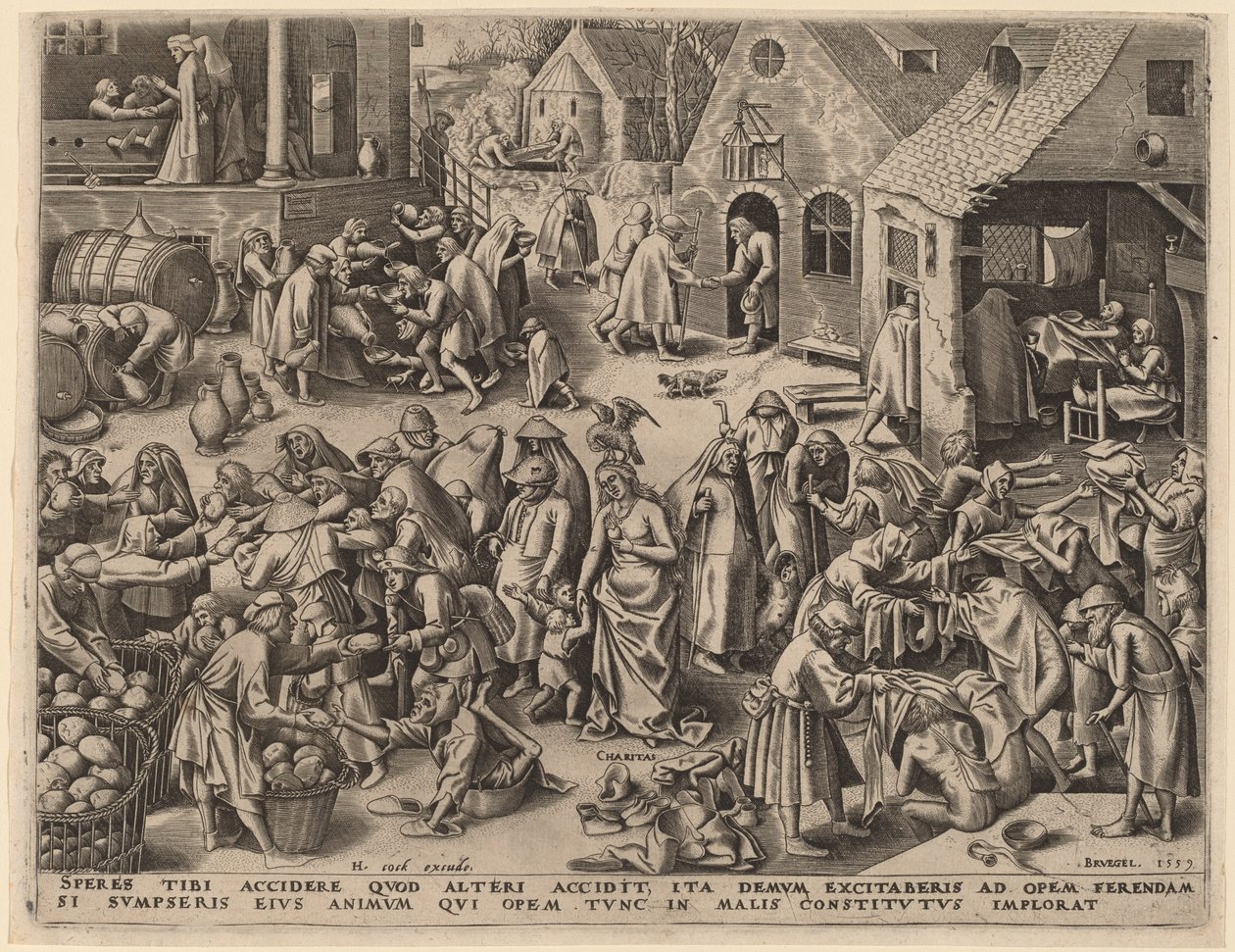 Charité - Philip Galle after Pieter Bruegel the Elder