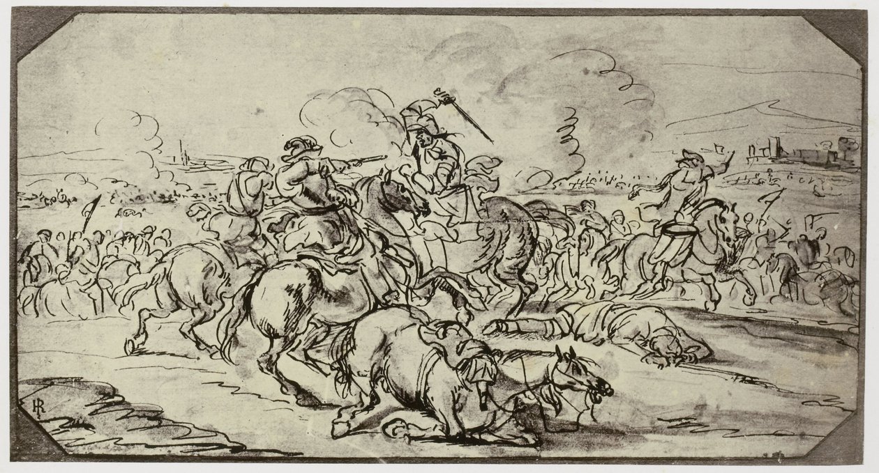 Borgognone, Une bataille - Philip Henry Delamotte